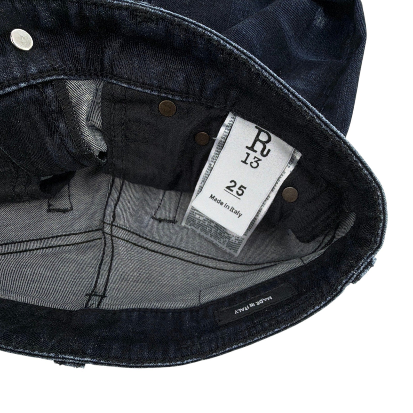 R13 Kick Fit Jeans in Black Velvet 25 R13