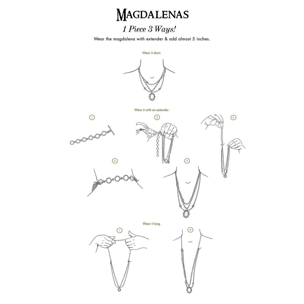 VIRGINS SAINTS & ANGELS VSA Magdalena Necklace 6mm Pearl Cream & Gold Virgins Saints & Angels