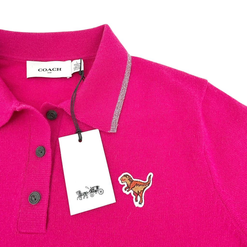 COACH 1941 Rexy Essential Polo Cashmere Sweater L - flyKAMP