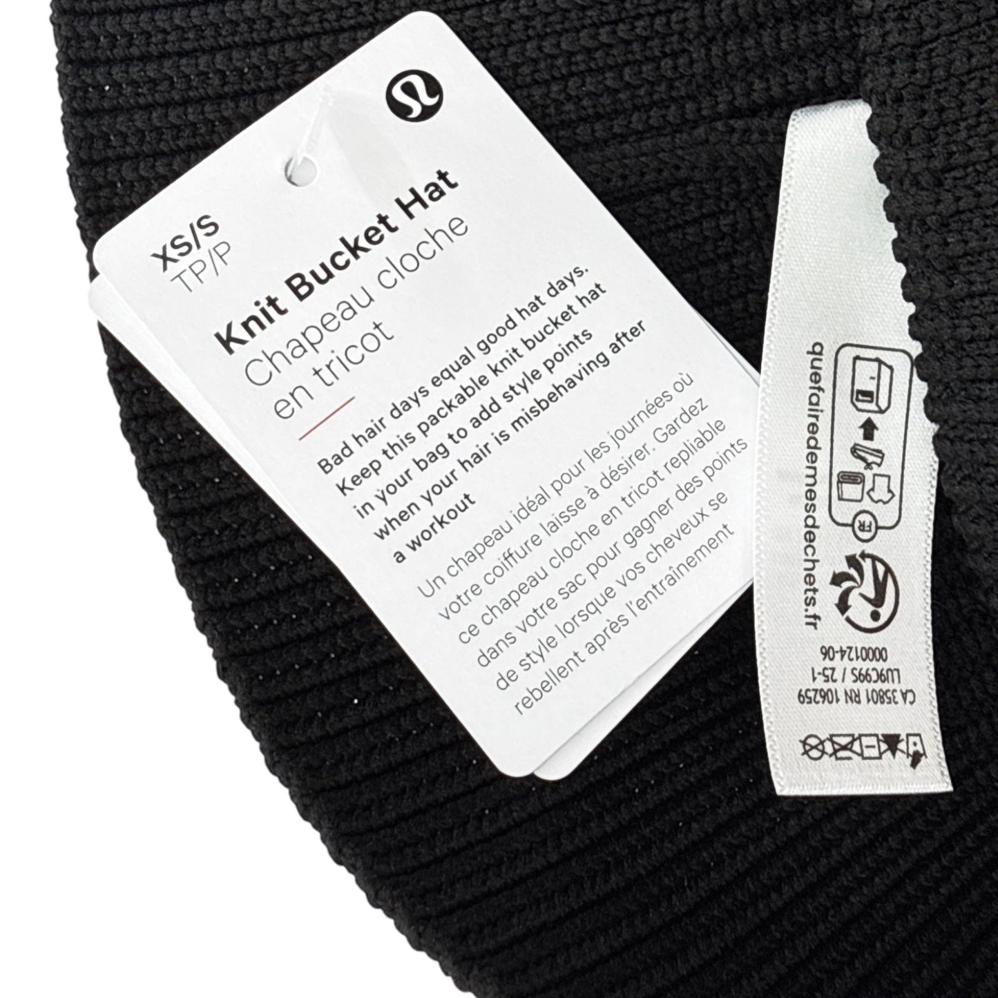 LULULEMON Knit Bucket Hat in Black XS/S