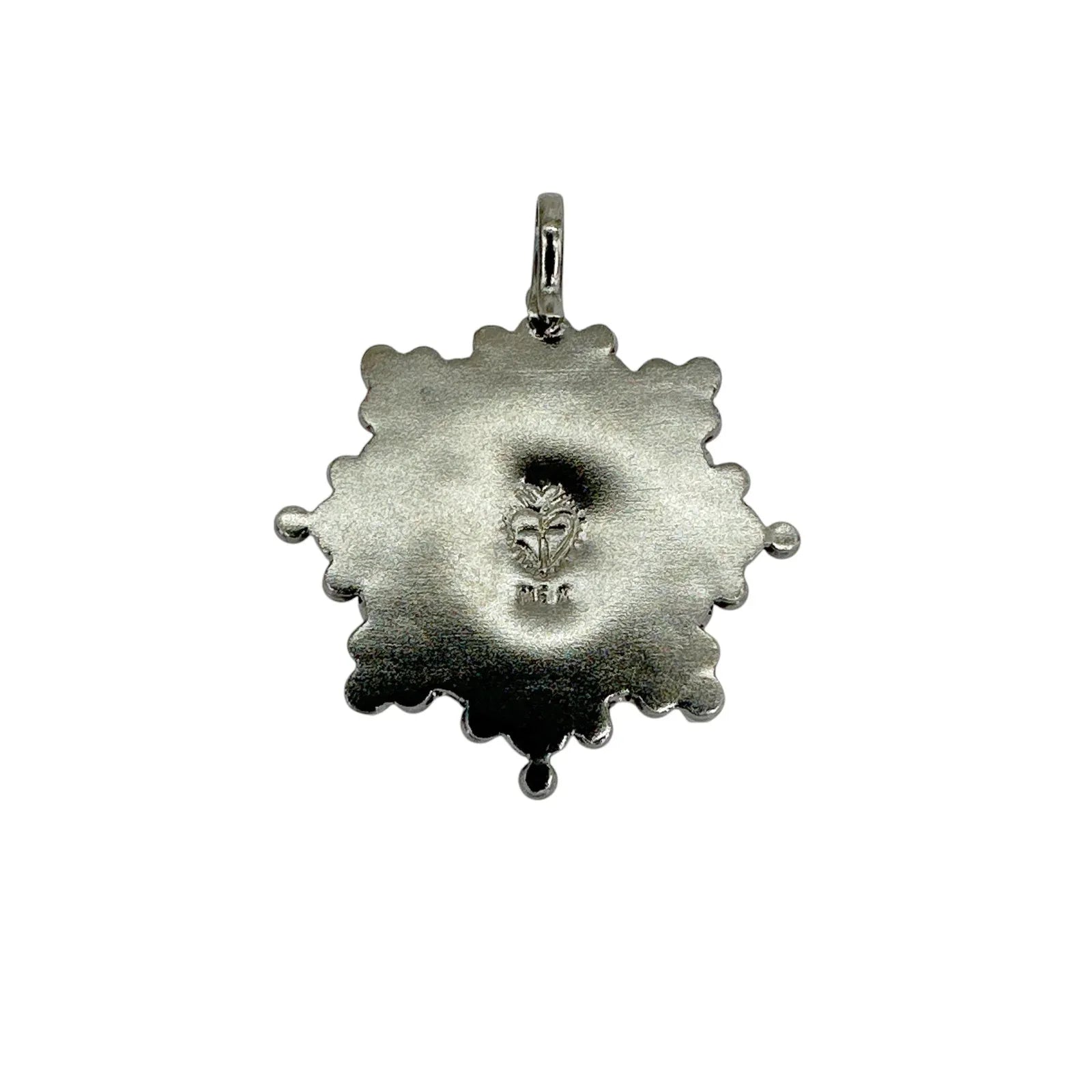 VIRGINS SAINTS & ANGELS VSA Cloister Sacred Heart Medallion Gunmetal - flyKAMP