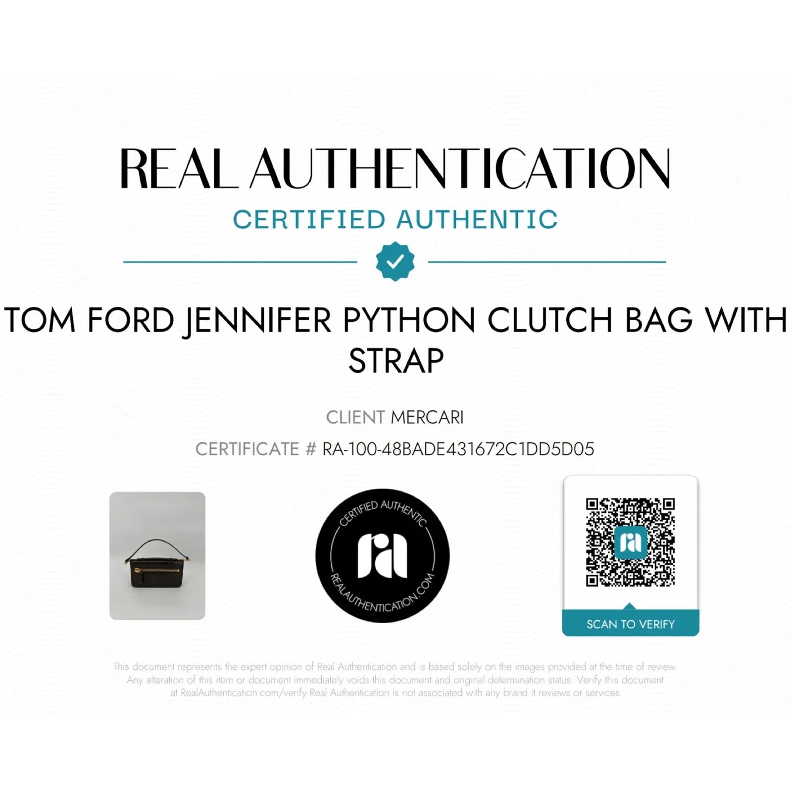 TOM FORD Jennifer Python Clutch Bag with Strap in Graphite - flyKAMP