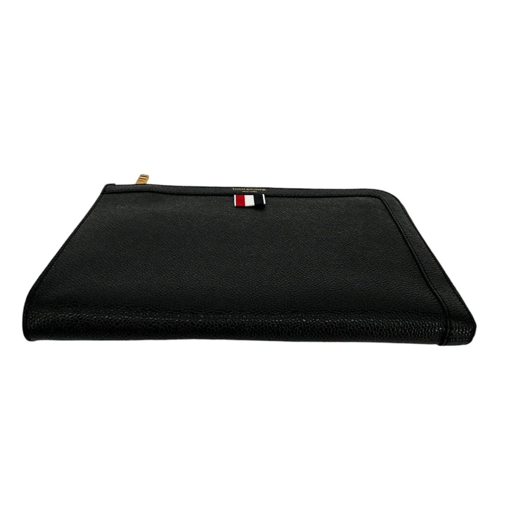 THOM BROWNE Mini Pebble Grain Gusset Folio - flyKAMP