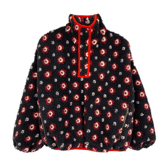 THE GREAT. The Countryside Pullover in Navy Geo Daisy 0|XS