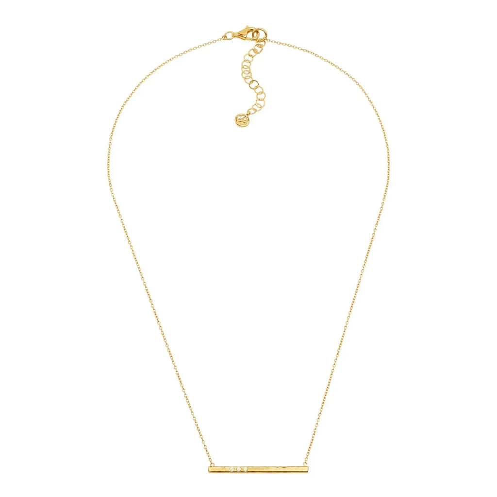 SILPADA Dotted Line Pendant Necklace in Gold-Plated Silver - flyKAMP