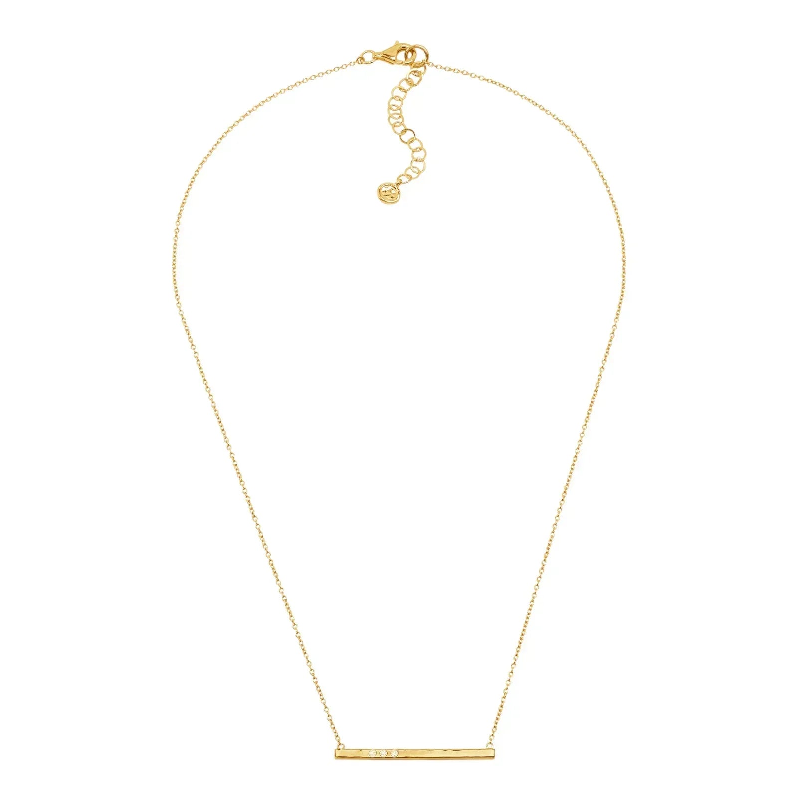 SILPADA Dotted Line Pendant Necklace in Gold-Plated Silver - flyKAMP