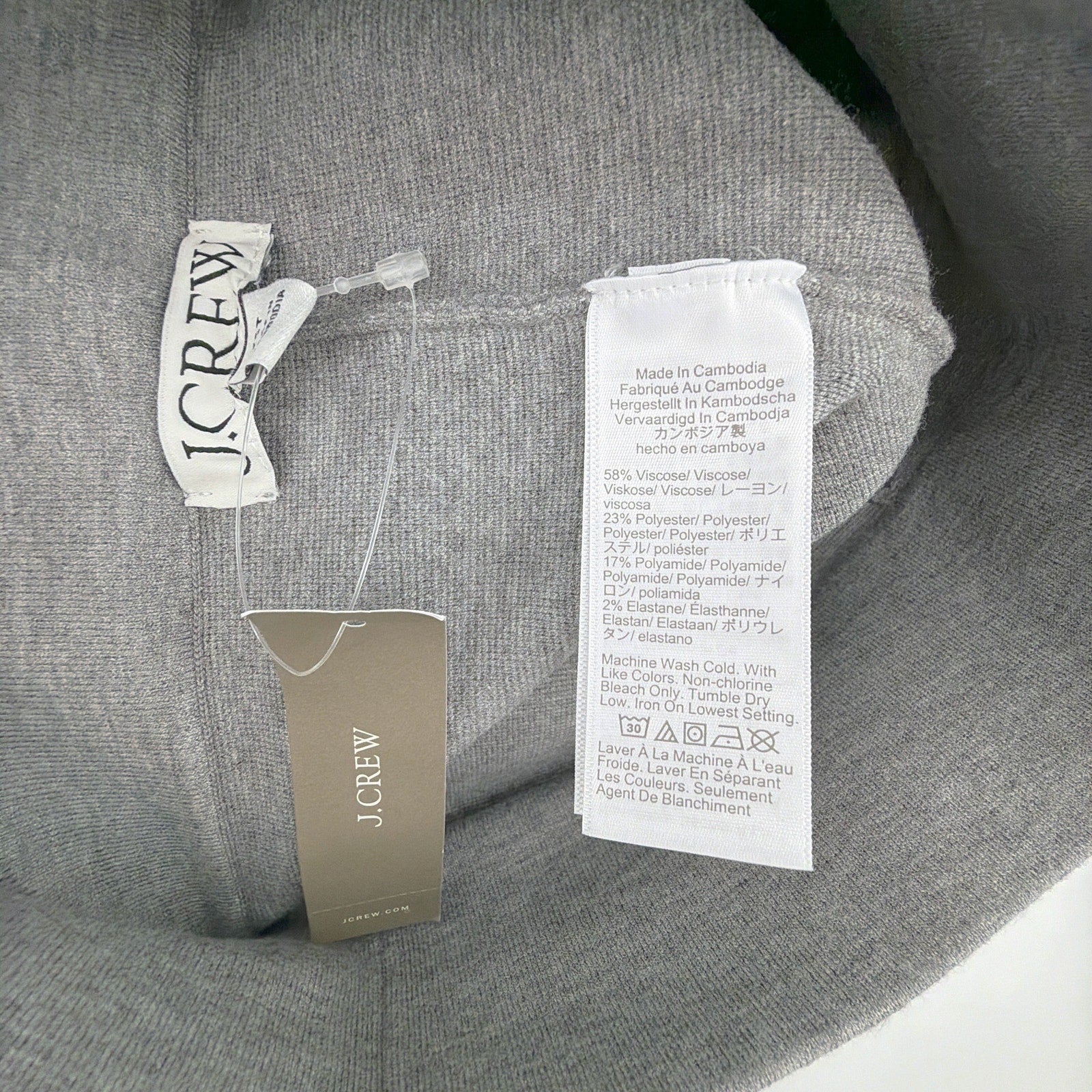 J.CREW New Delaney Kickout Sweater Pant in Heather Ash XST J.CREW
