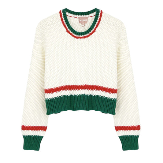 SHOW ME YOUR MUMU Only One Sweater in Festive Stripe XS
