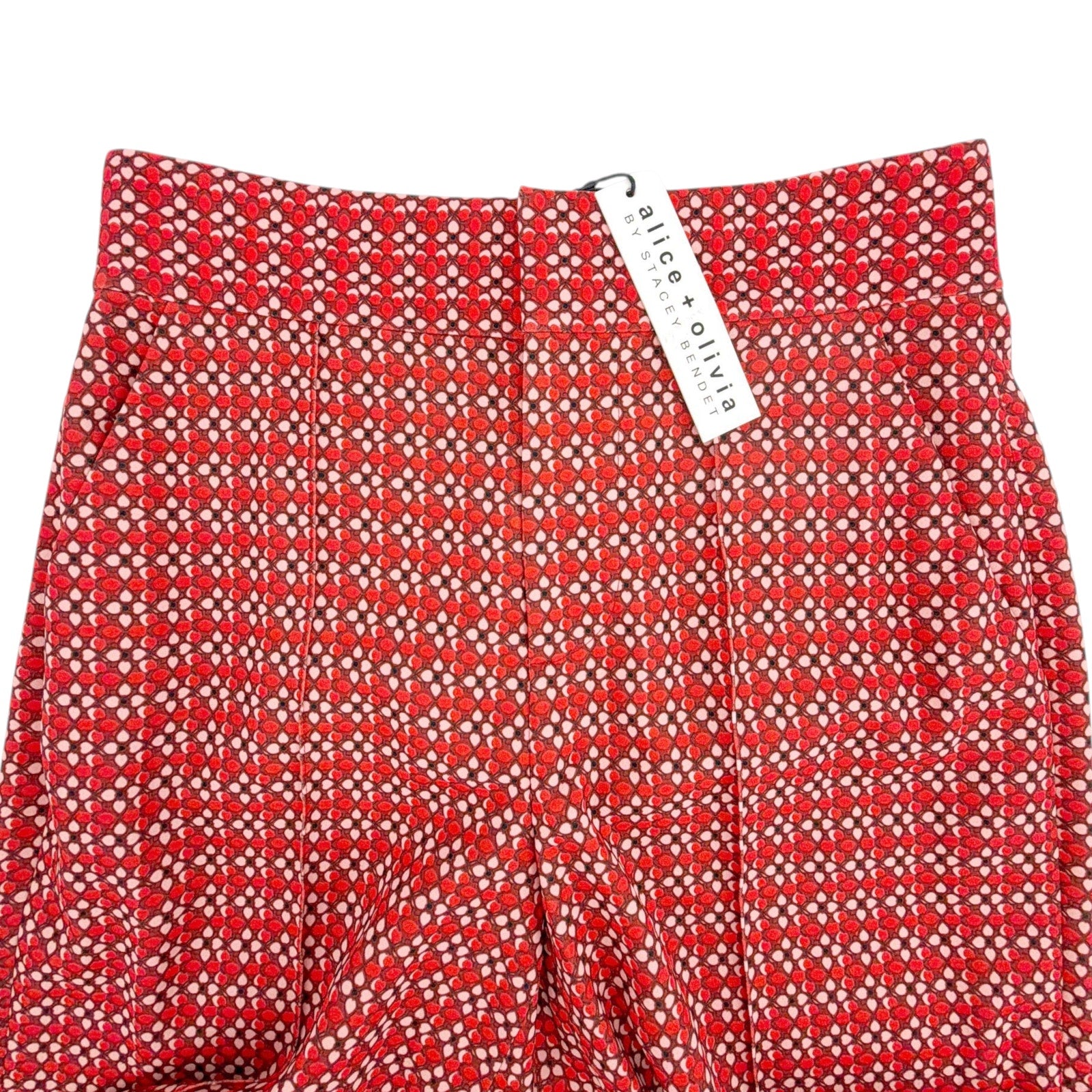 ALICE+OLIVIA Dylan High Waist Wide Leg Pants in Heart Flower Cherry 2 Alice + Olivia