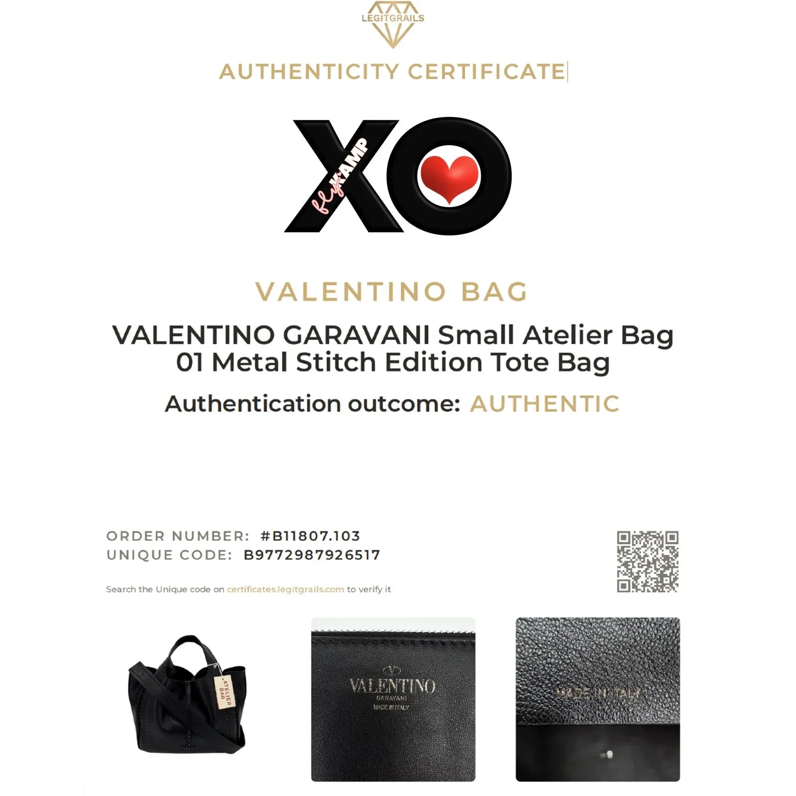 VALENTINO GARAVANI Small Atelier Bag 01 Metal Stitch Edition Tote Bag In Black - flyKAMP