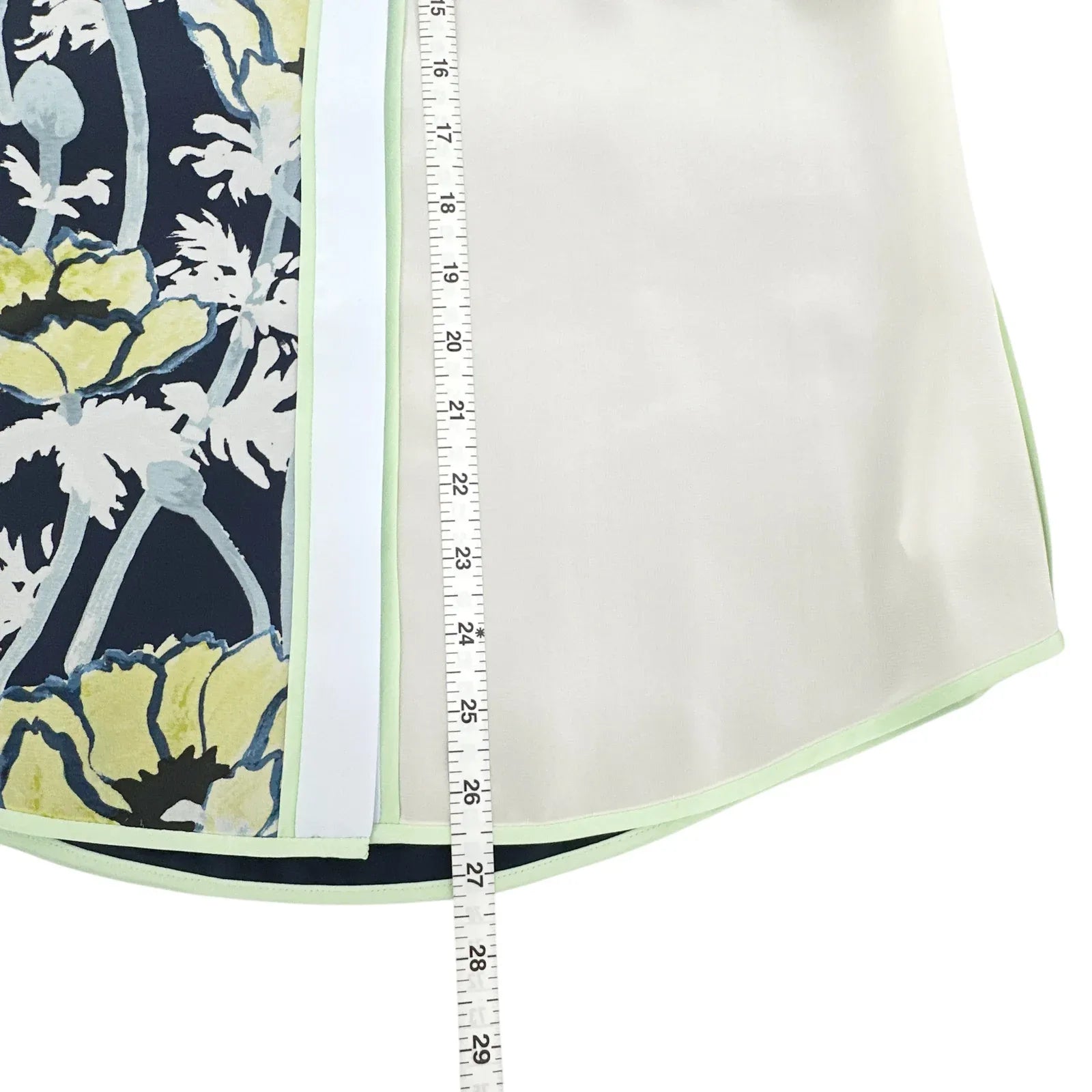 TORY BURCH Printed Contrast Silk Shirt in Navy Poppies Bloom 4 - flyKAMP