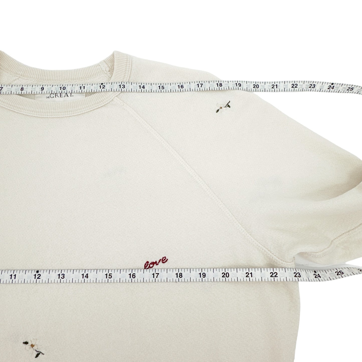 The GREAT. The College Sweatshirt Love Embroidery 0 | XS