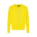 POLO RALPH LAUREN Cable-Knit Cotton Jumper in Yellow XS Polo Ralph Lauren