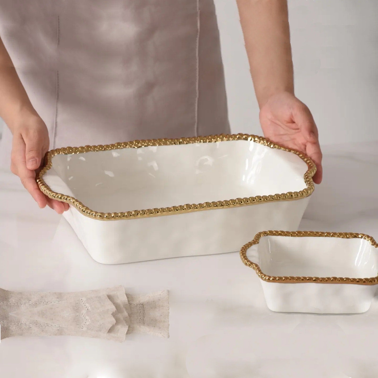 PAMPA BAY Golden Salerno 11" X 9" Rectangular Baking Dish Pampa Bay