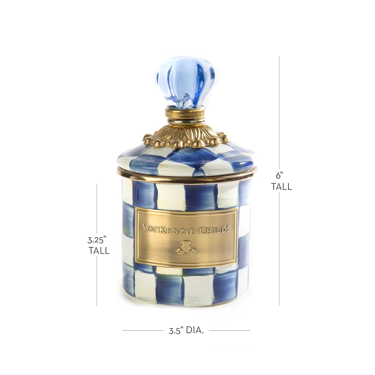 MACKENZIE-CHILDS Royal Check Canister Mini