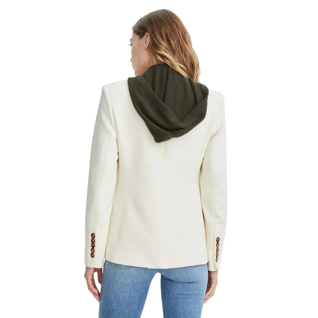 VERONICA BEARD Cashmere Hoodie Dickey in Army - flyKAMP
