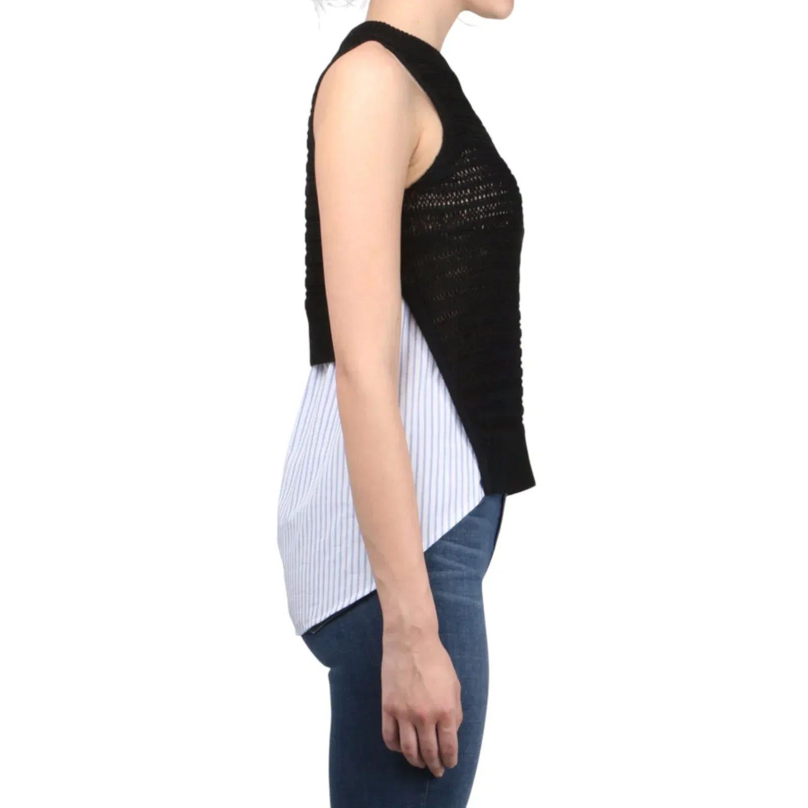VERONICA BEARD South Beach Sleeveless Sweater in Black S - flyKAMP