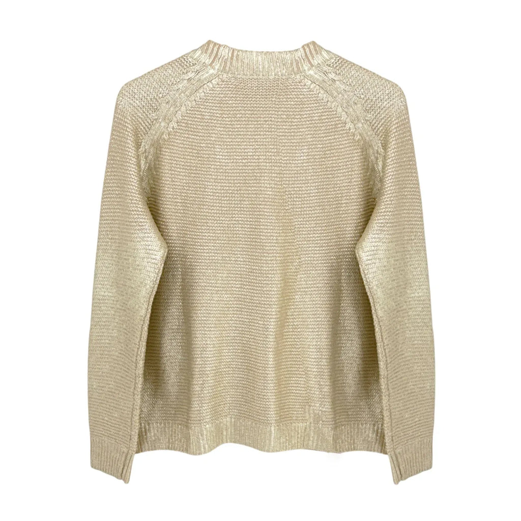 THE GREAT. The Varsity Cardigan Gold Shimmer 0|XS - flyKAMP