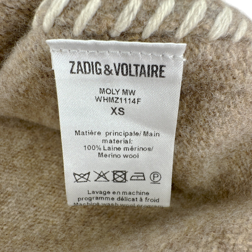 ZADIG and VOLTAIRE Sweater Vest in Tan XS Zadig & Voltaire