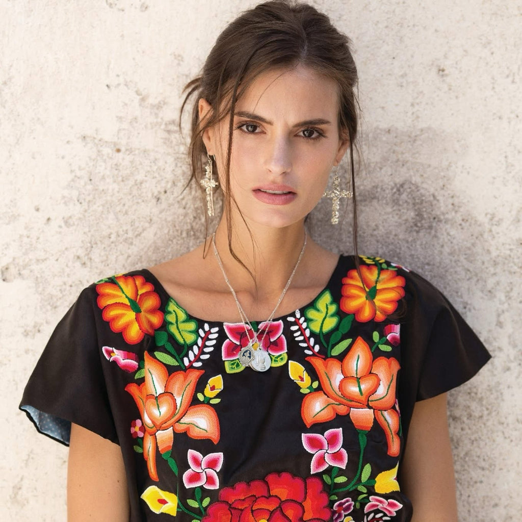 VIRGINS SAINTS & ANGELS VSA Petite Oval Cloister Lady of Fatima Charm in Silver Virgins Saints & Angels