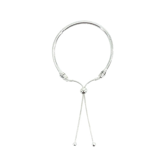 PANDORA Moments Snake Chain Slider Bracelet in Silver