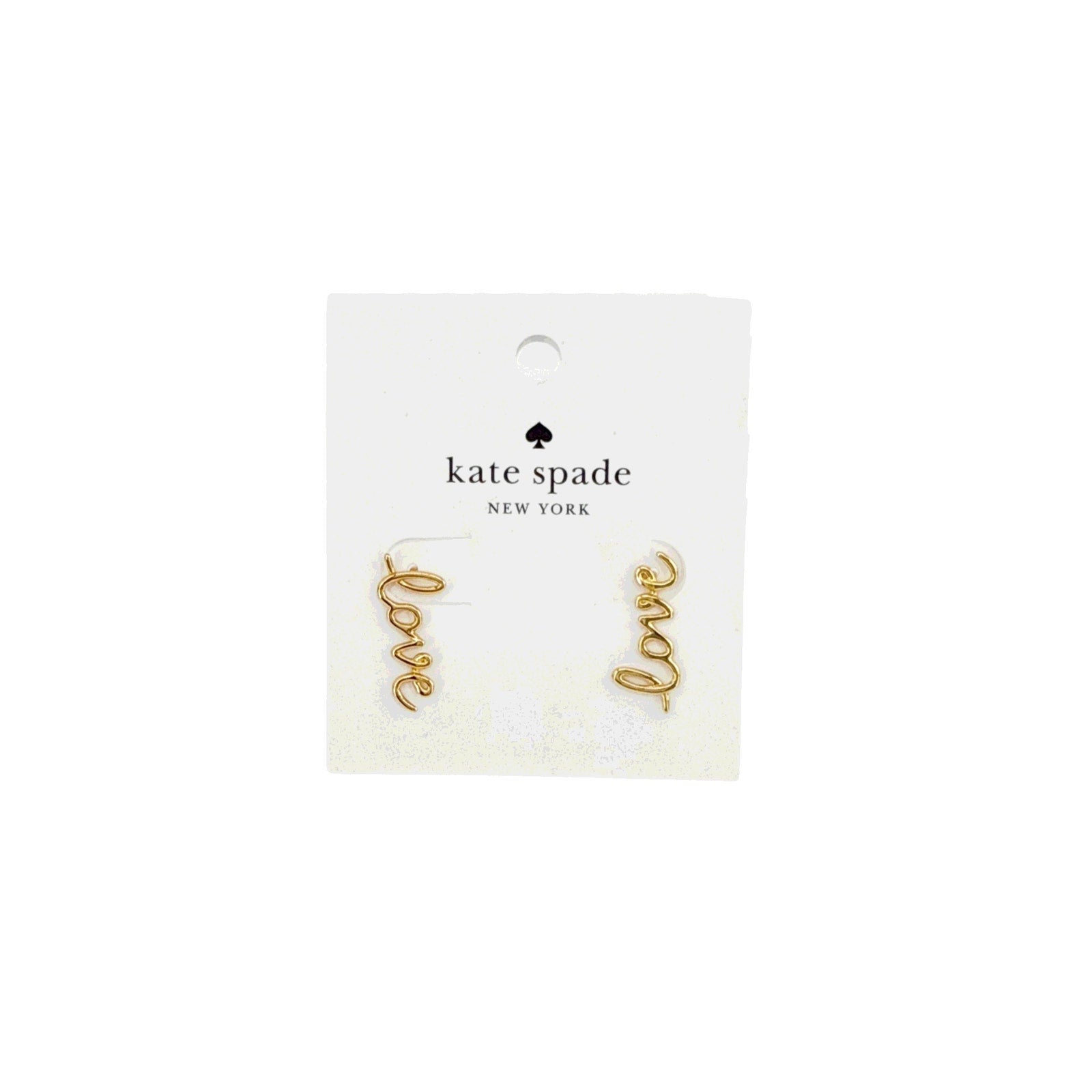 KATE SPADE New York Say Yes Love Earrings in Gold Kate Spade New York