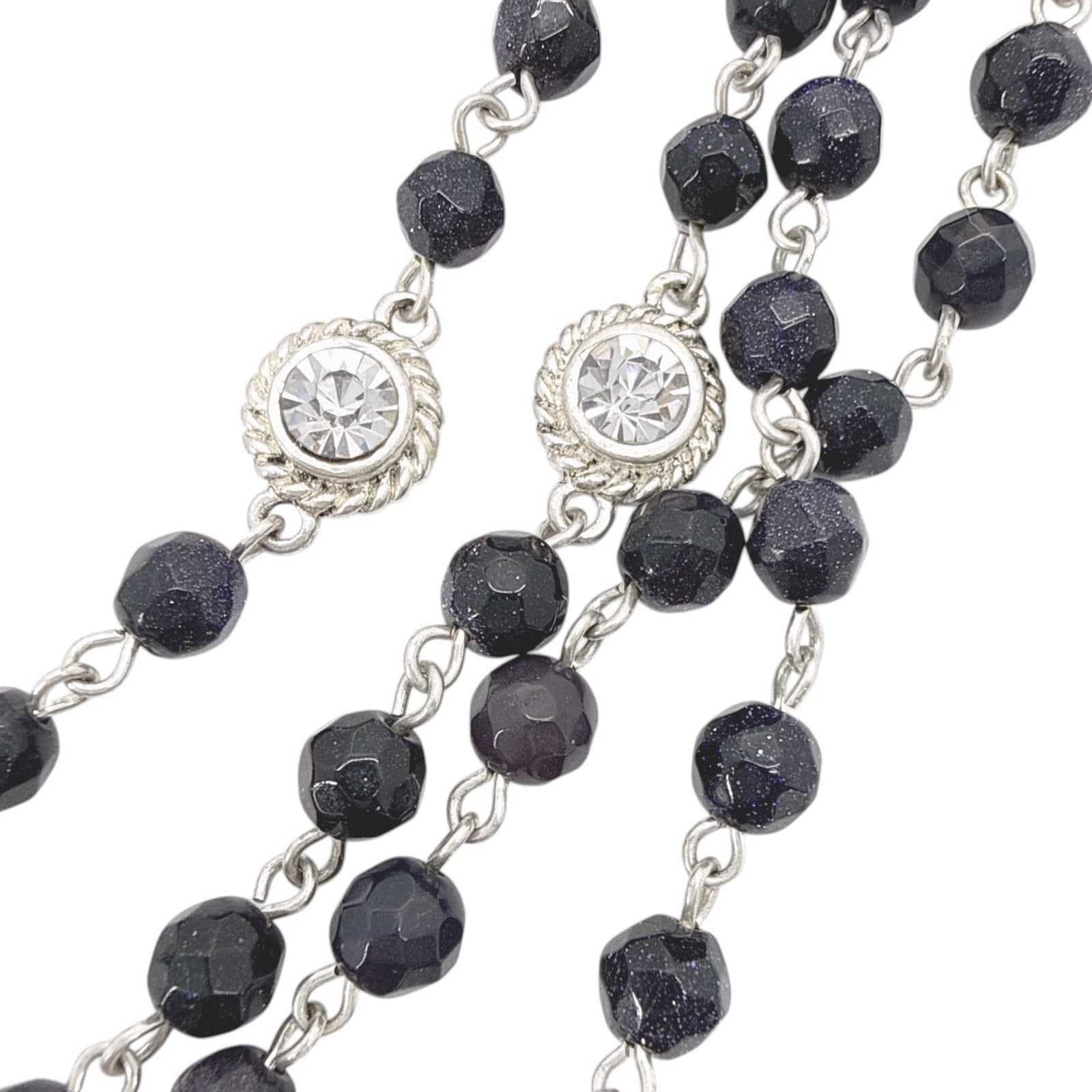 VIRGINS SAINTS & ANGELS VSA Magdalena Semi-Precious Blue Goldstone in Silver Virgins Saints & Angels