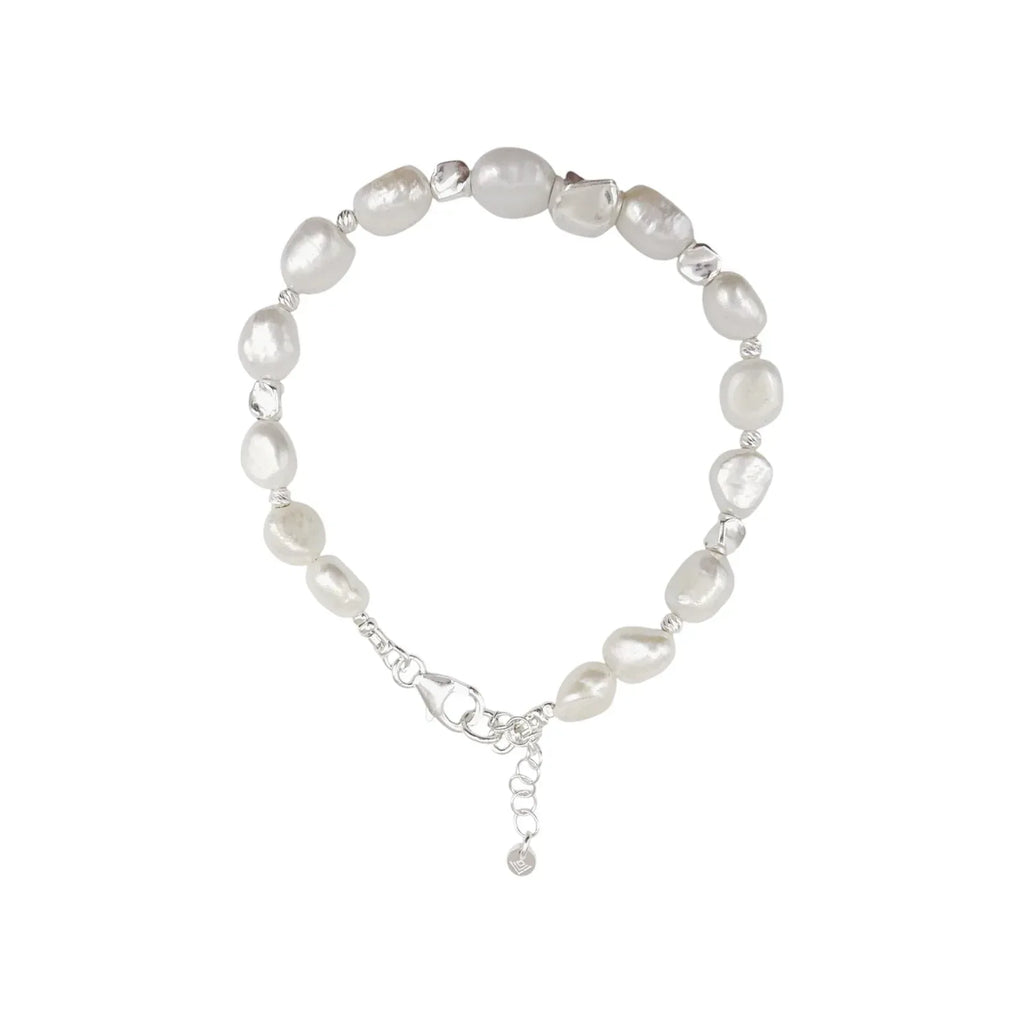 SILPADA Power Player Silver Freshwater Pearl Bracelet - flyKAMP