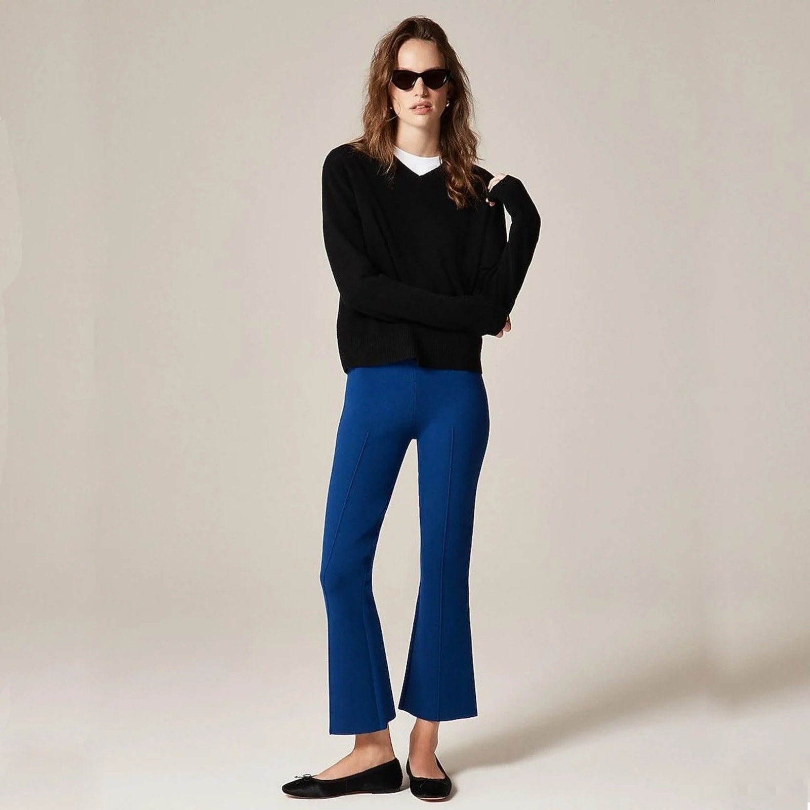 J.CREW New Delaney Kickout Sweater Pant in Graduated Blue XST J.CREW