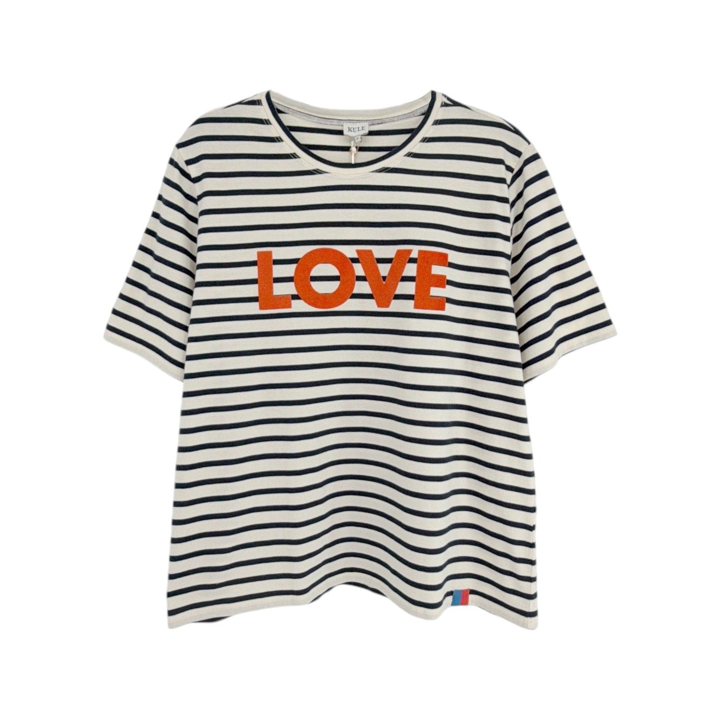KULE The Modern Love Tee in Cream & Navy M Kule