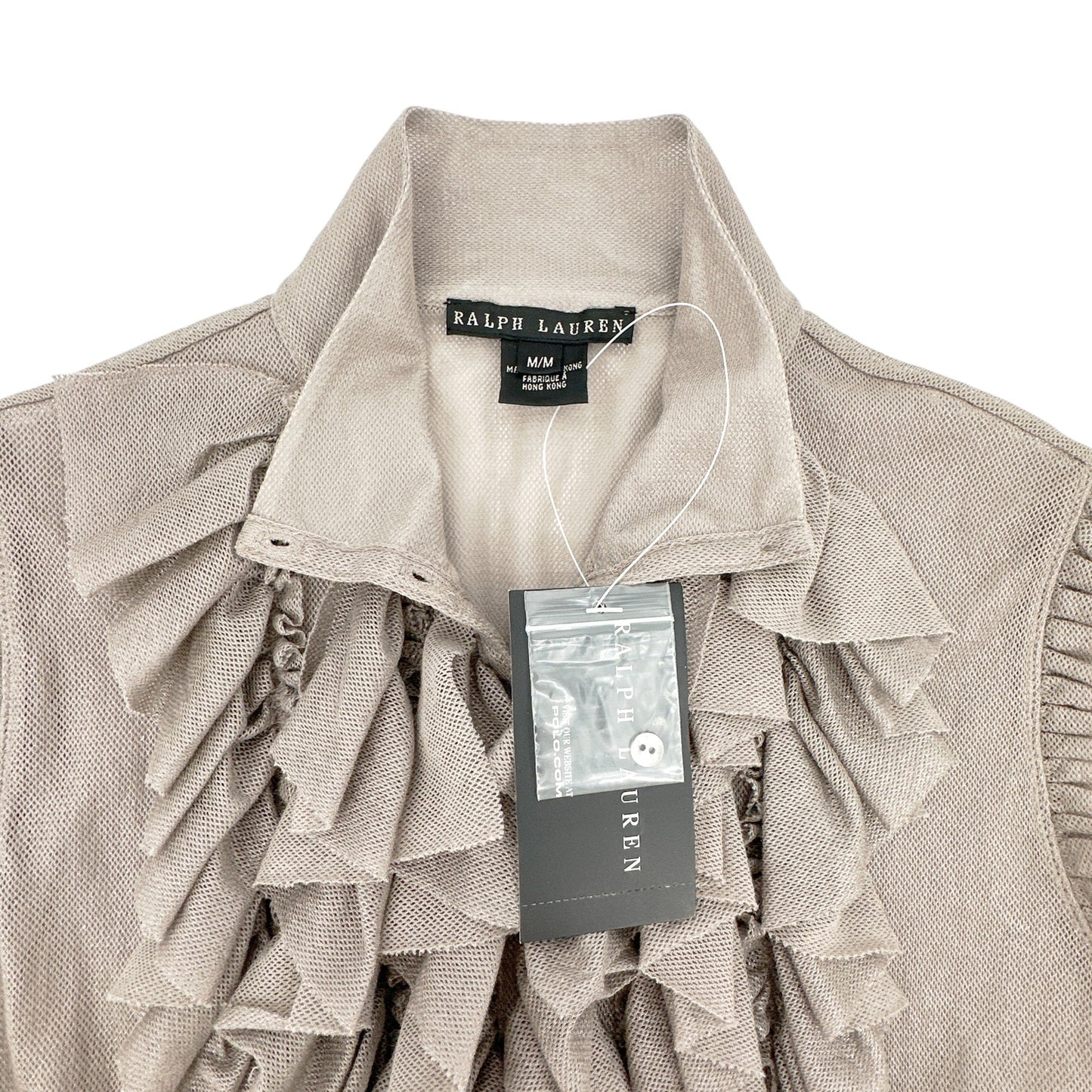 RALPH LAUREN BLACK LABEL Ruffle Blouse M