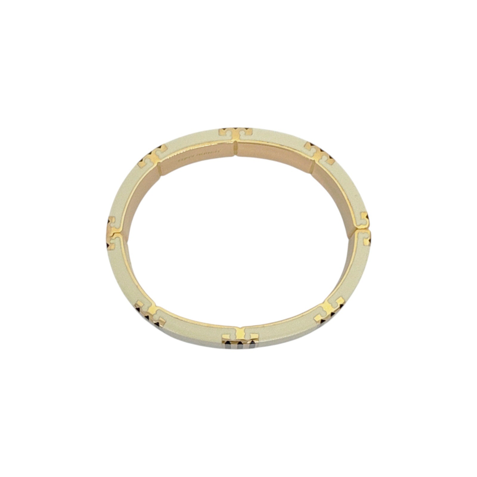 TORY BURCH Icon Enamel Bracelet in Tory Gold / New Ivory / Black Tory Burch