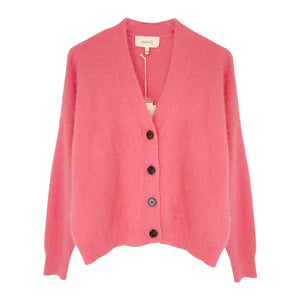 THE GREAT. The Fluffy Slouch Cardigan in Cherry Blossom 0|XS