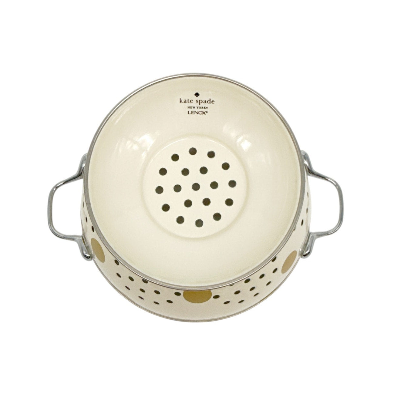 KATE SPADE New York All in Good Taste Deco Dot Colander Strainer by Lenox