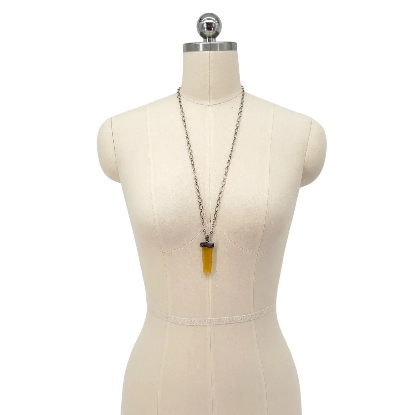 JULIE ZANCANELLI Diamond Pave Yellow Arrow Pendant - flyKAMP