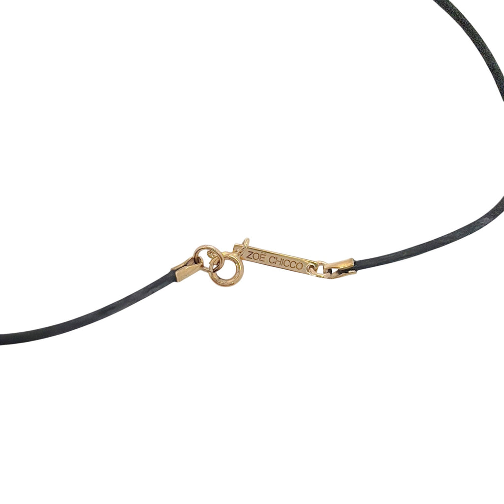 ZOE CHICCO 14k Gold Large Mariner Heart Leather Cord Necklace Zoe Chicco