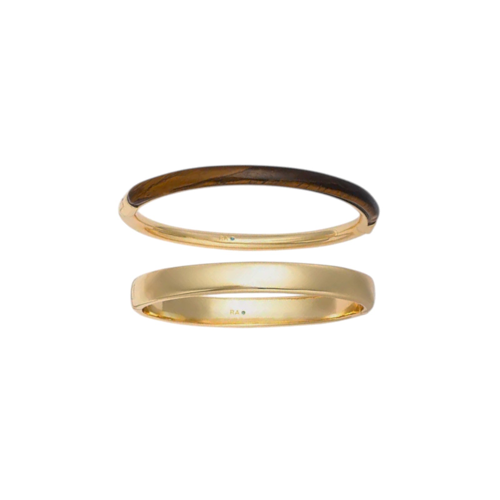 ROXANNE ASSOULIN Semi Stone and Small Puffy Hinged Cuff Set Roxanne Assoulin