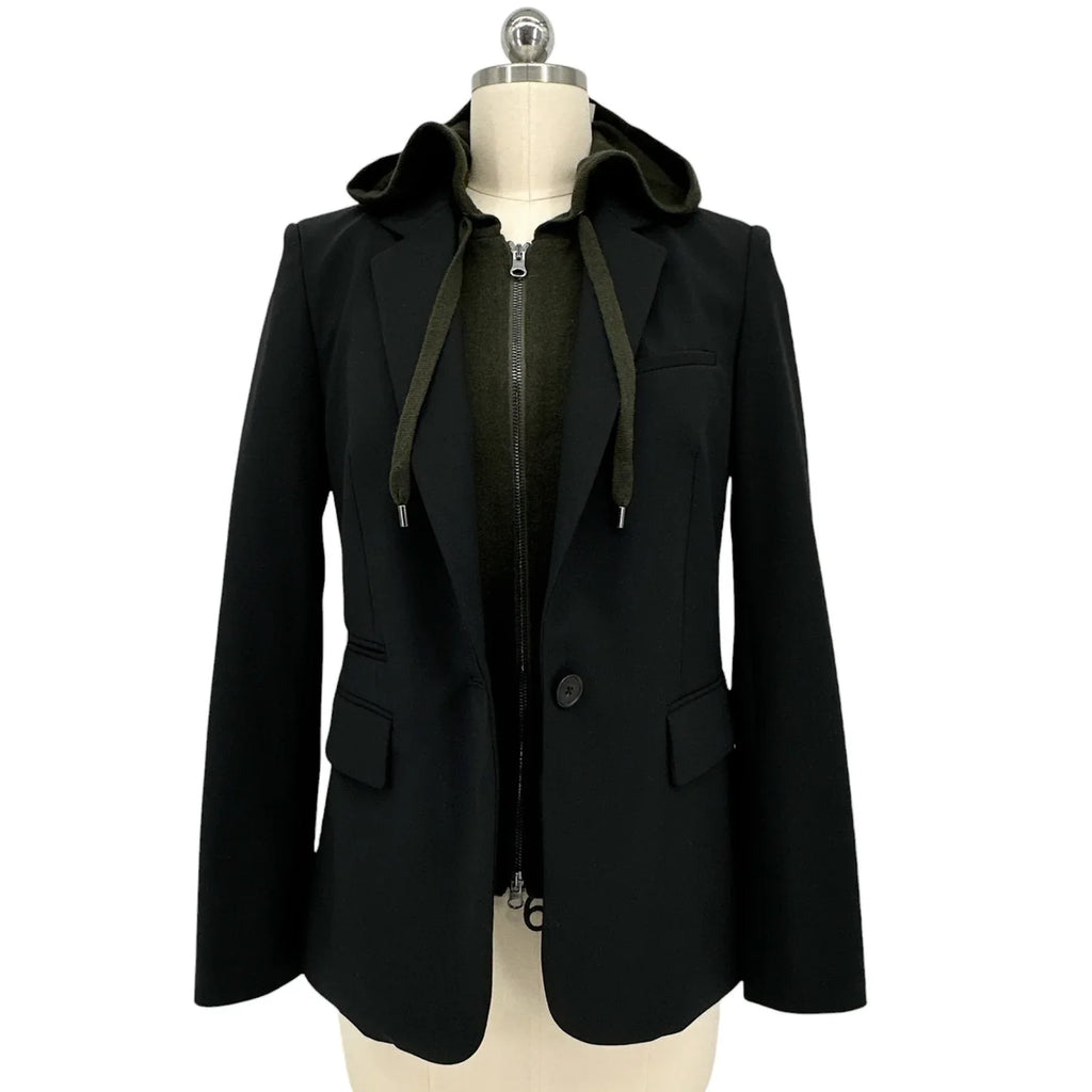 VERONICA BEARD Cashmere Hoodie Dickey || Army - flyKAMP