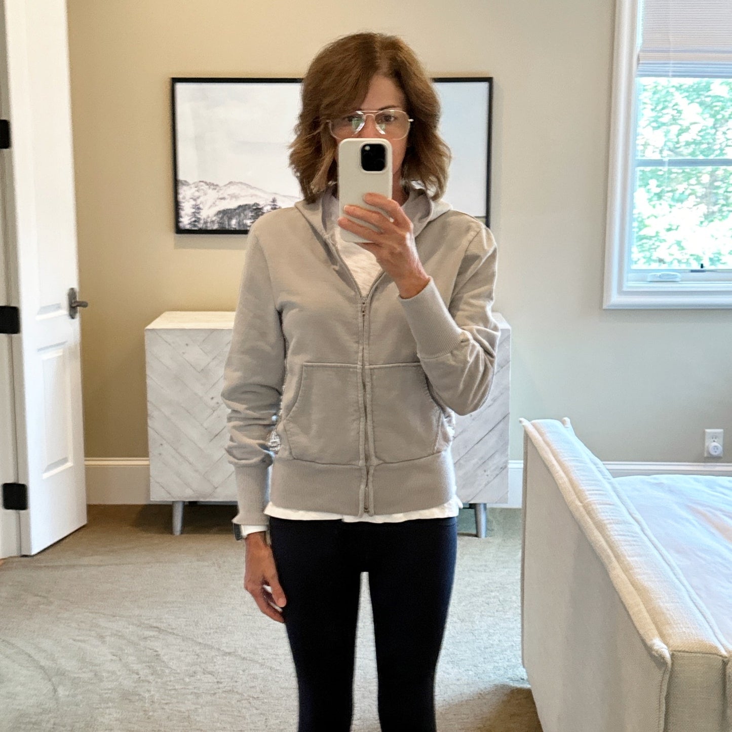 PRIMP Sequin Zip Hoodie in Grey & Silver S