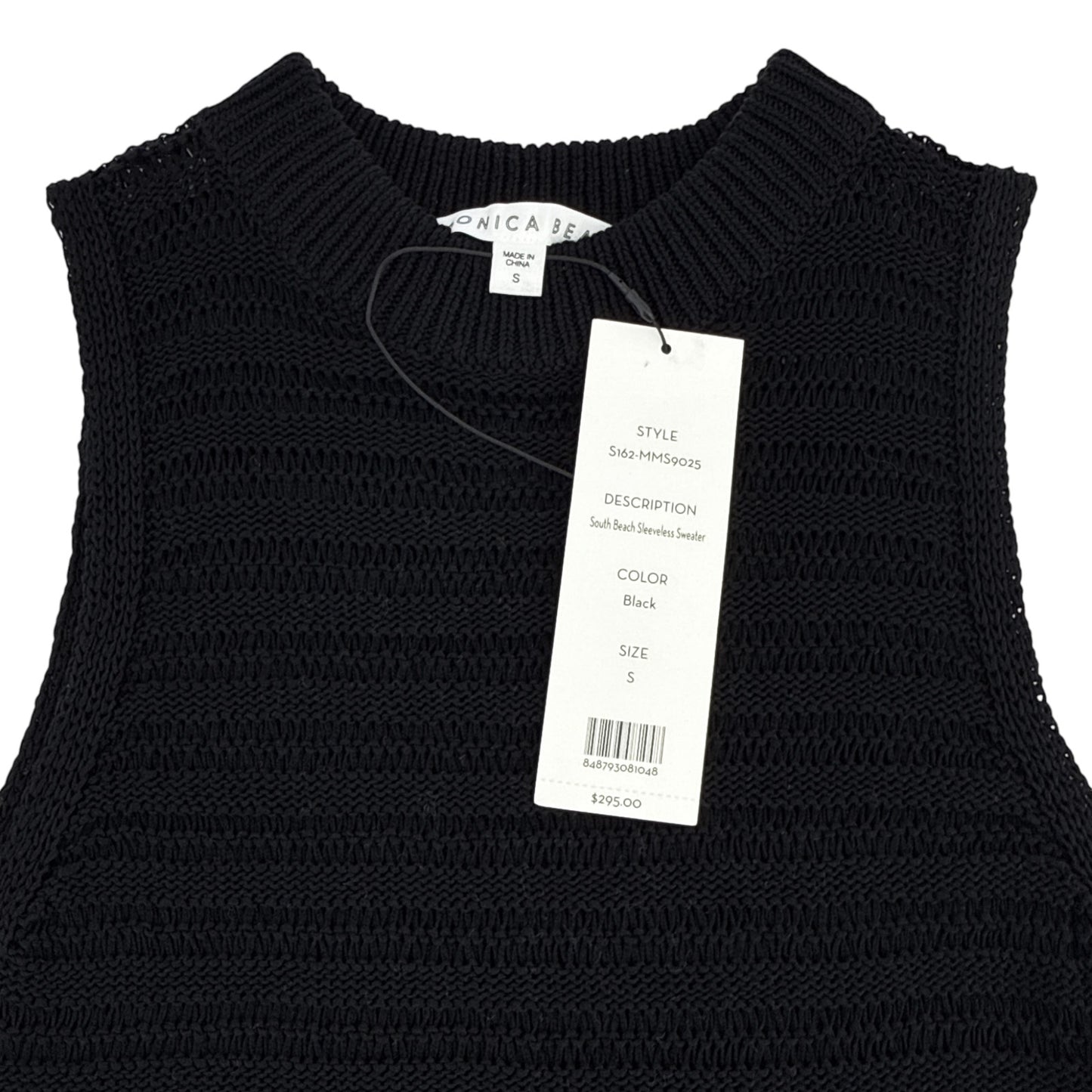 VERONICA BEARD South Beach Sleeveless Sweater in Black S