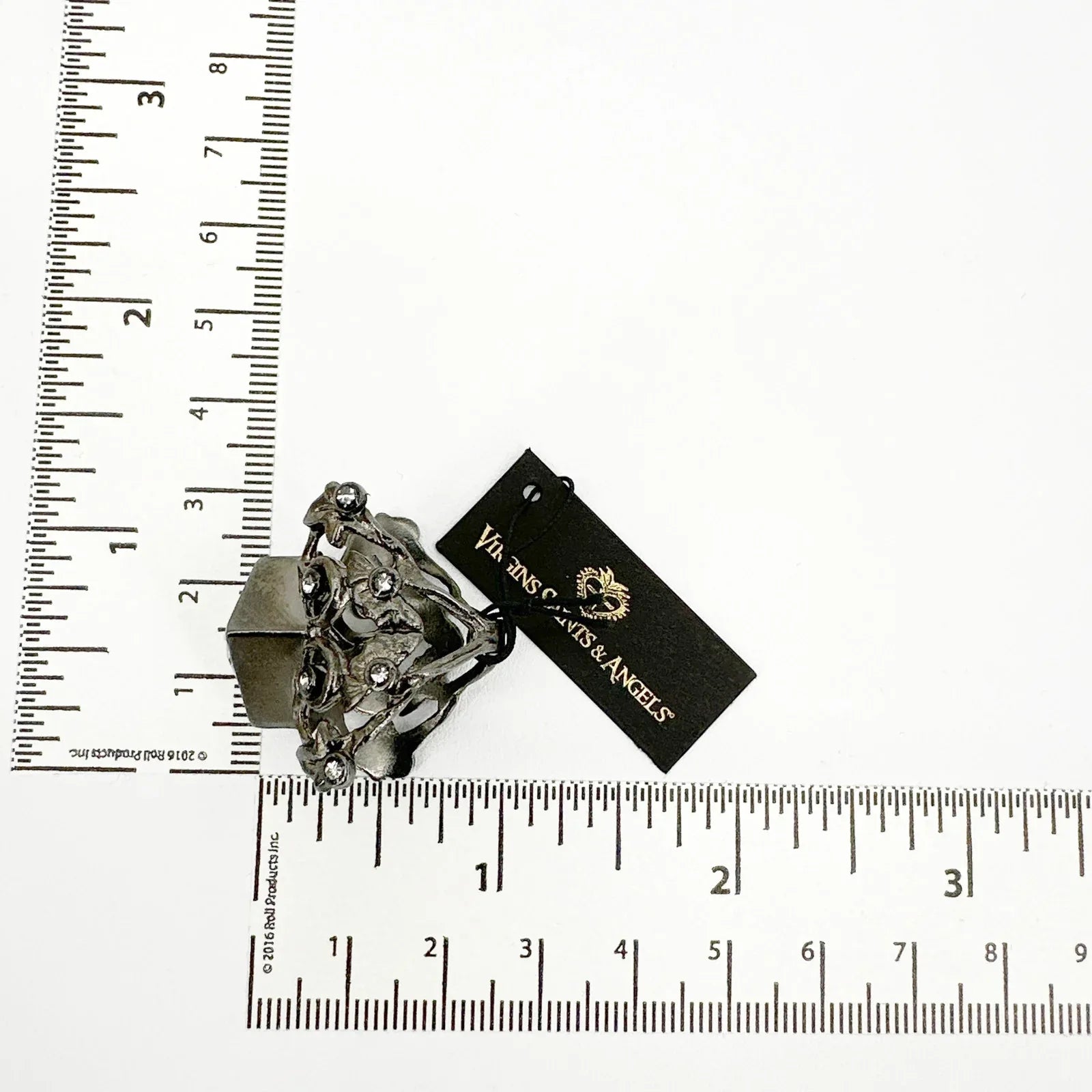 VIRGINS SAINTS & ANGELS VSA Vine Ring Gunmetal Size 7 - flyKAMP