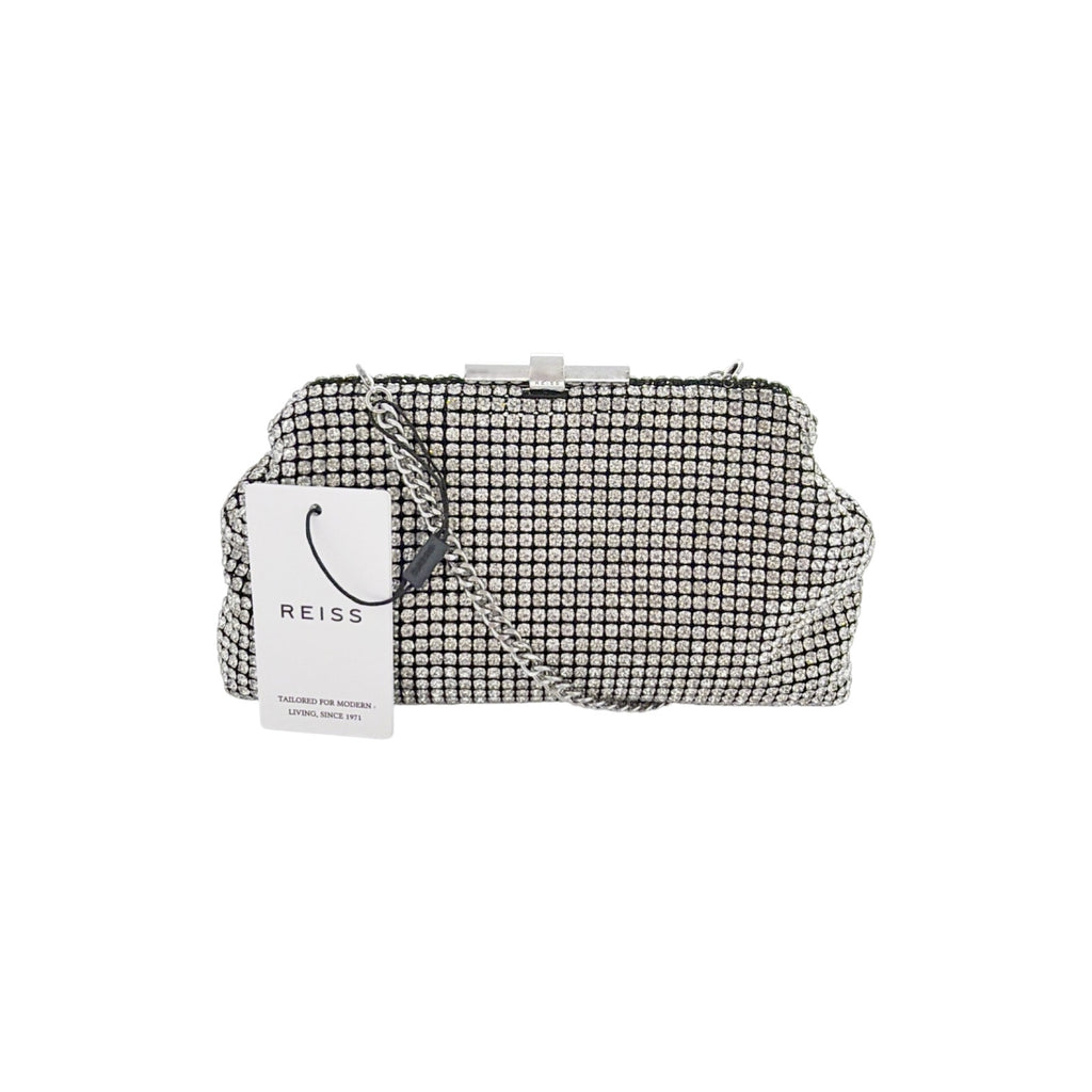 REISS Adaline Crystal Clutch Bag Reiss
