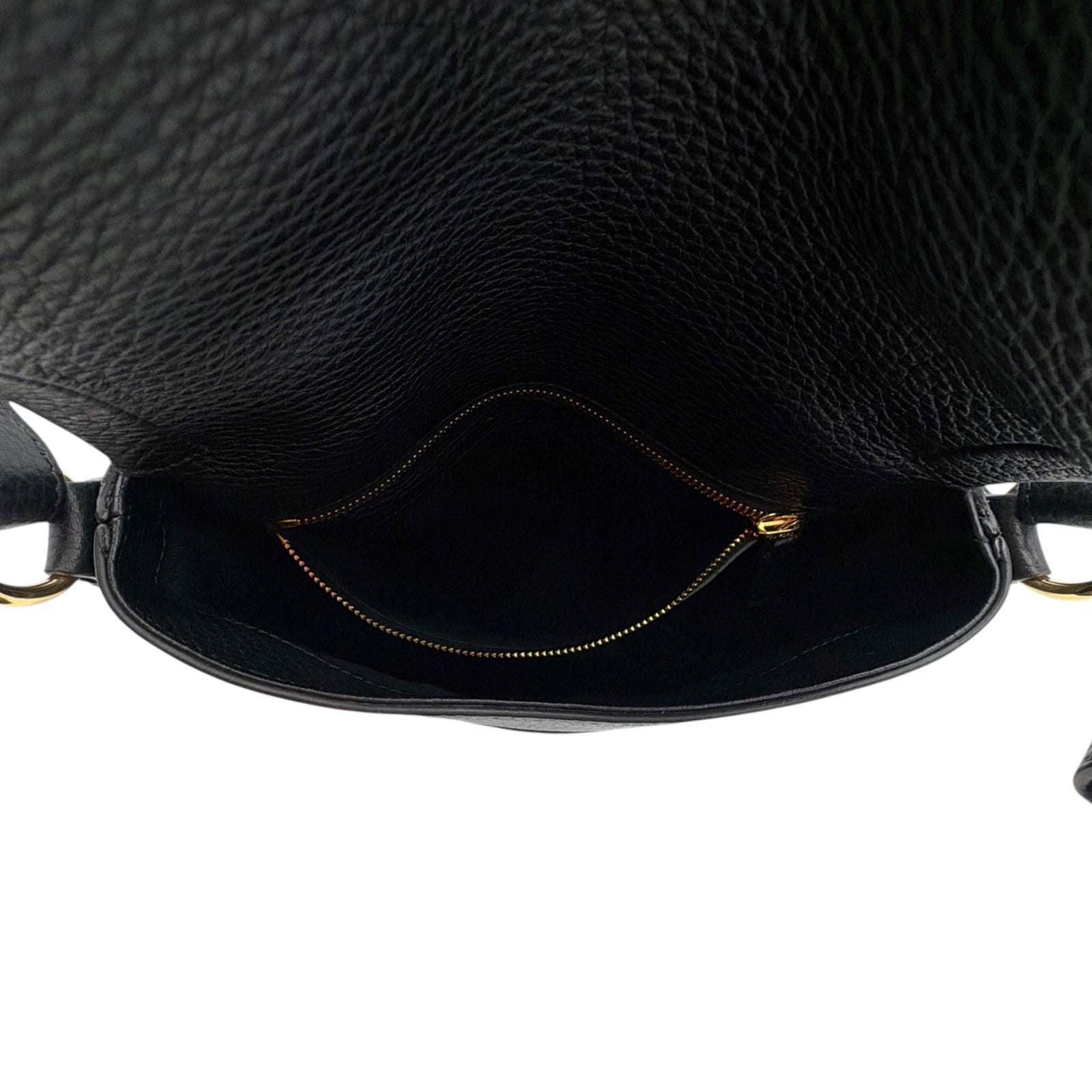 TOM FORD Jennifer Medium Double Strap Bag in Black Grained Leather Tom Ford