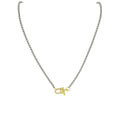 THE SILVER WREN Interlocking Charm Holder Necklace in Silver and Gold