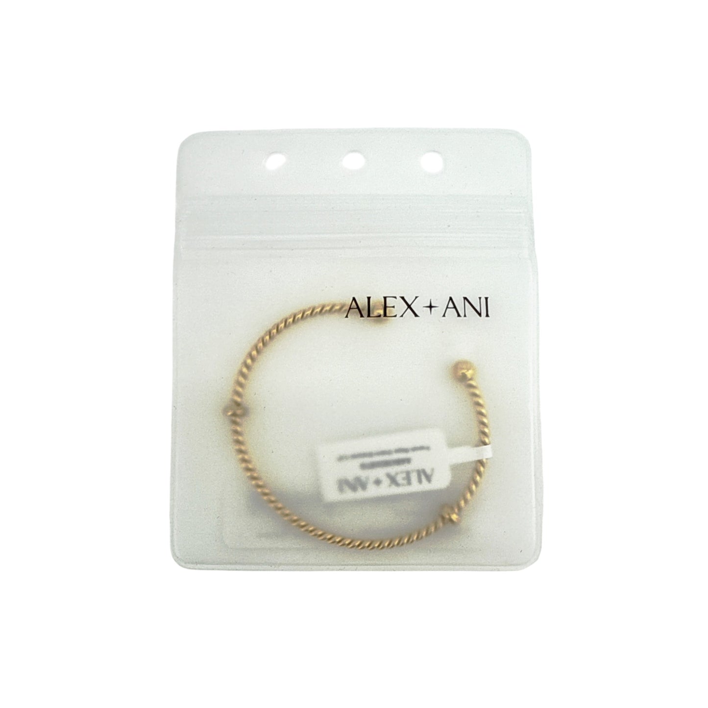 ALEX+ANI French Rope Charm Bracelet Cuff in Gold
