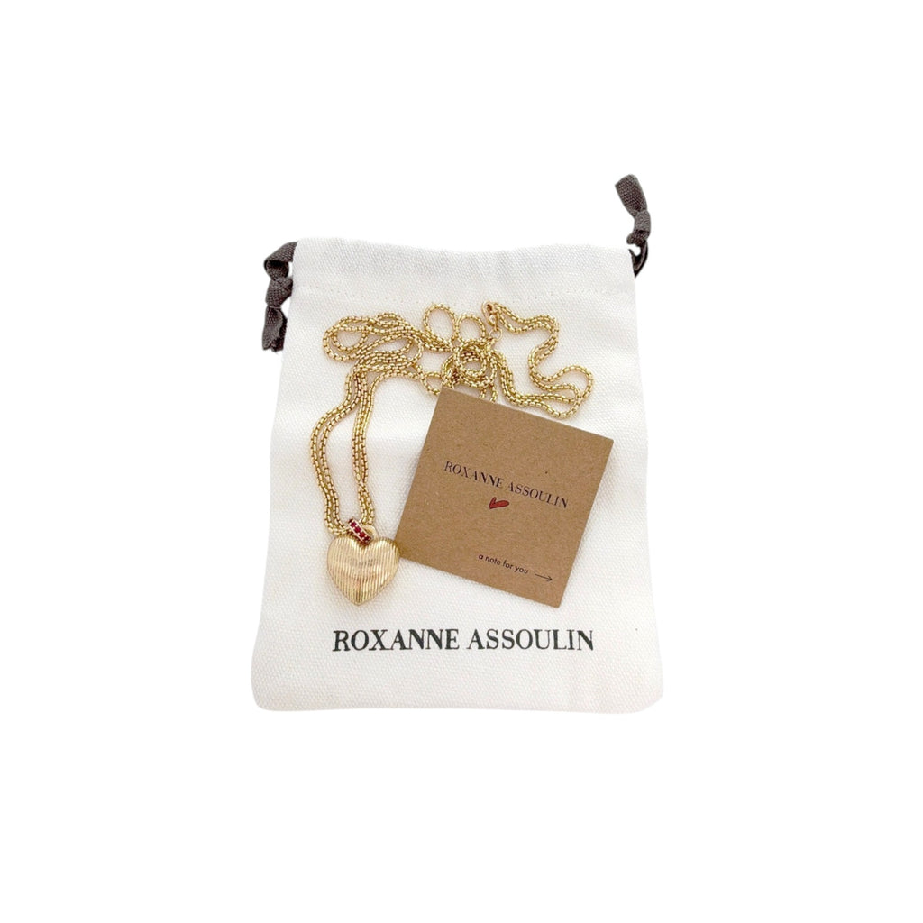 ROXANNE ASSOULIN The Textured Heart Necklace Roxanne Assoulin