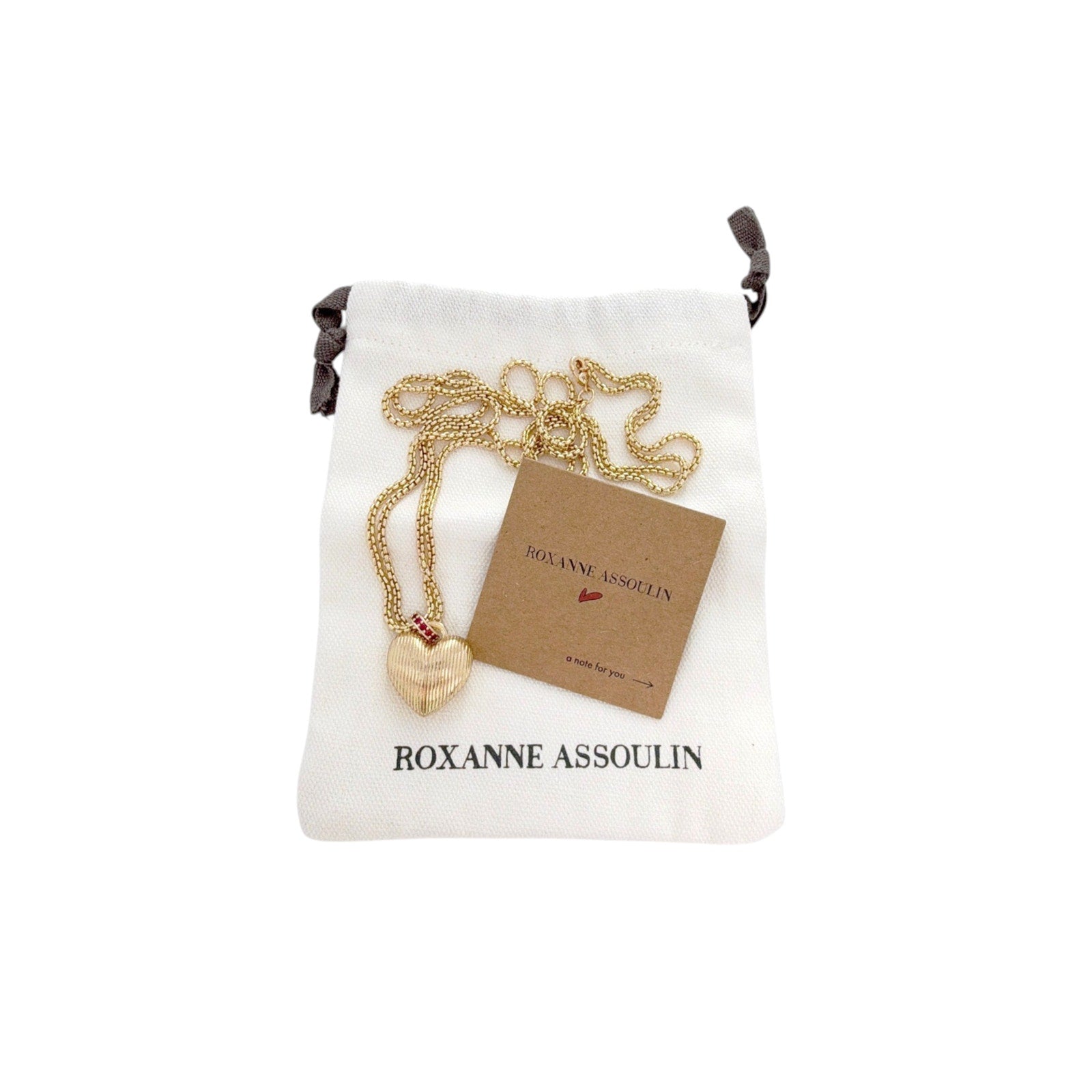 ROXANNE ASSOULIN The Textured Heart Necklace Roxanne Assoulin