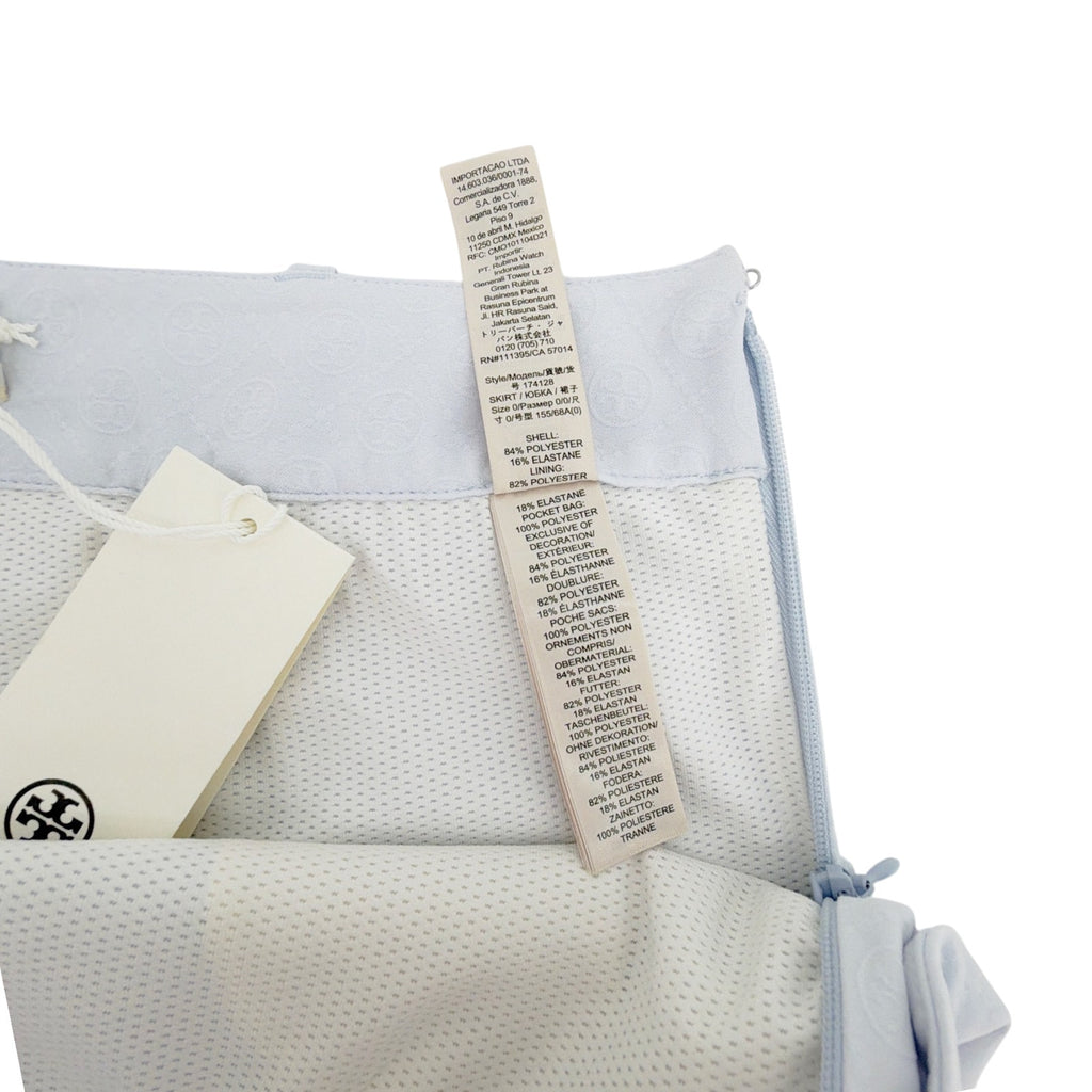 TORY BURCH T Monogram Golf Skirt in Light Blue T Monogram Mini Sport Tory Burch