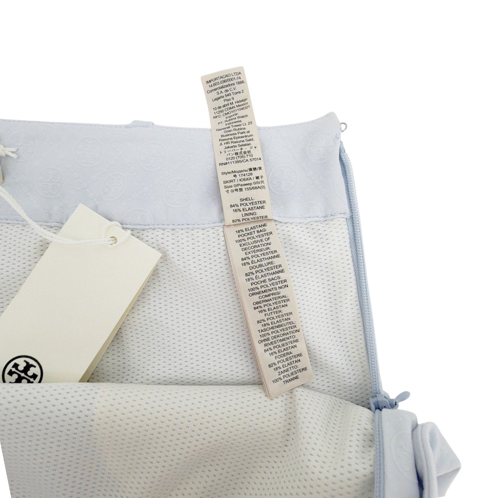 TORY BURCH T Monogram Golf Skirt in Light Blue T Monogram Mini Sport Tory Burch