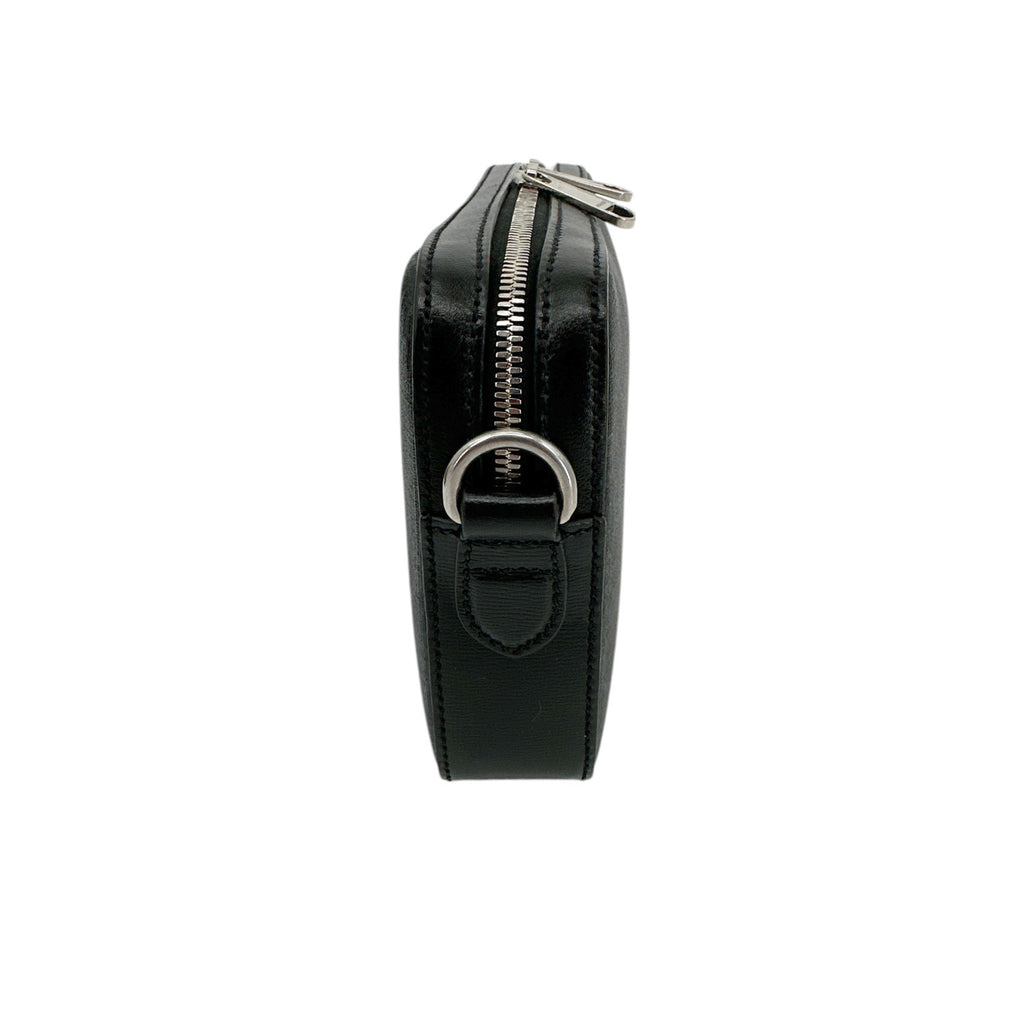 GUCCI GG Supreme Monogram Interlocking G Wrist & Shoulder Bag in Black Gucci